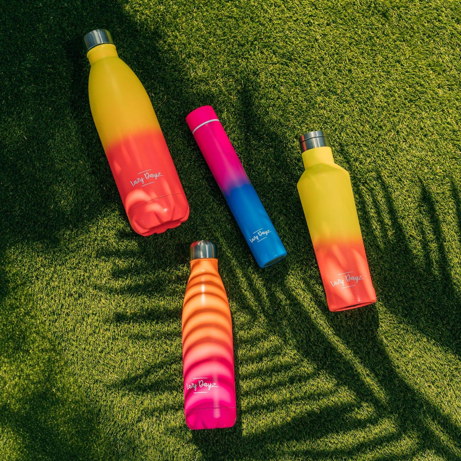 Lazy Dayz Jumbo Drink Bottle 1L - Orange Pink Ombre - Mekamart Australia