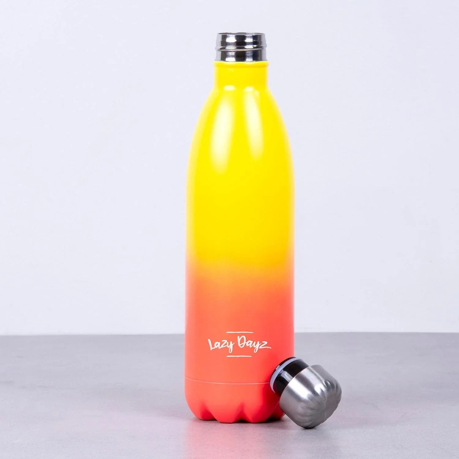 Lazy Dayz Jumbo Drink Bottle 1L - Yellow Peach Ombre - Mekamart Australia