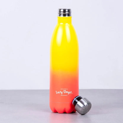 Lazy Dayz Jumbo Drink Bottle 1L - Yellow Peach Ombre - Mekamart Australia