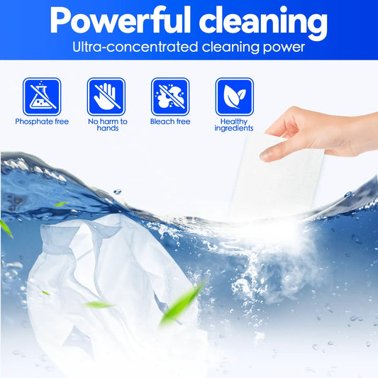 300 Pcs Ultra‑Concentrated Eco-Friendly Laundry Detergent Sheets – Plastic-Free, Pre‑Measured, No Mess