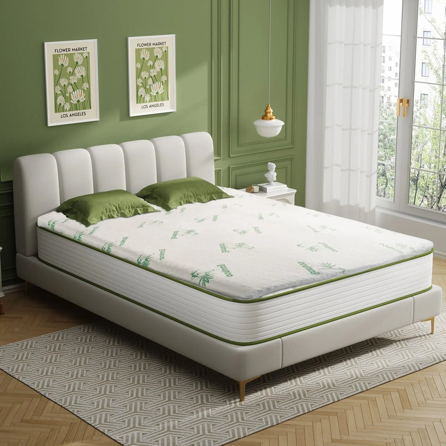 6cm Memory Foam Mattress Topper with Bamboo Cover - King - Mekamart Australia