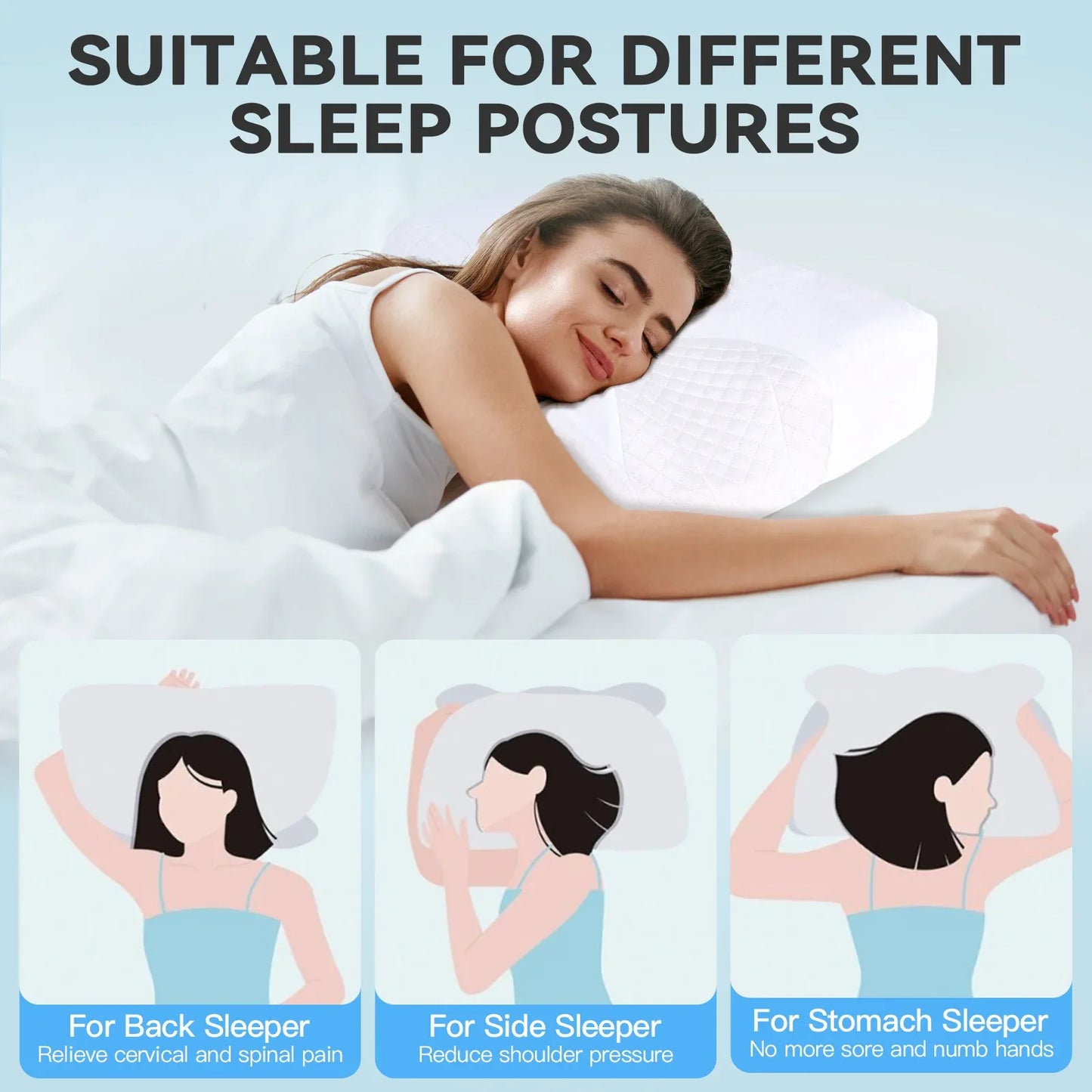 CPAP Contour Sleep Therapy Memory Foam Pillow - Mekamart Australia