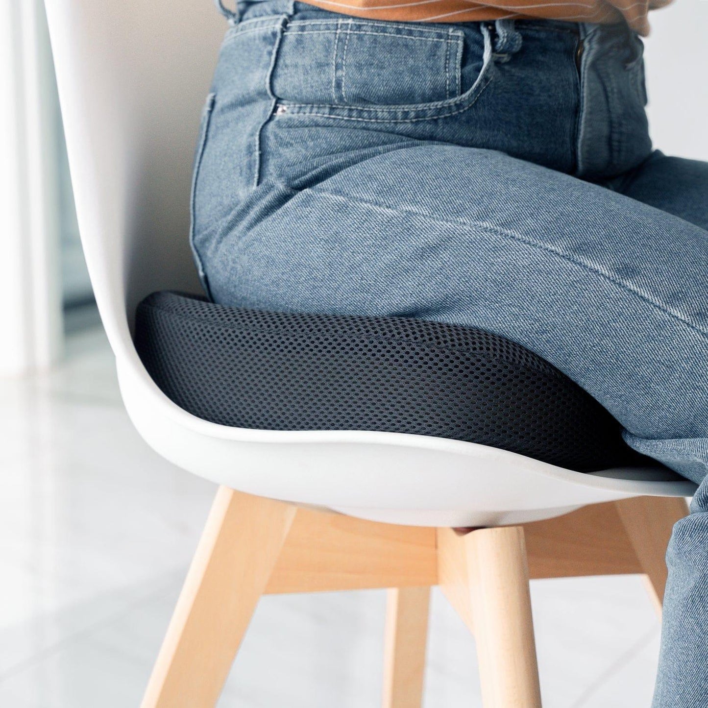 Memory Foam Lumbar Back Support Cushion Seat Set - Mekamart Australia