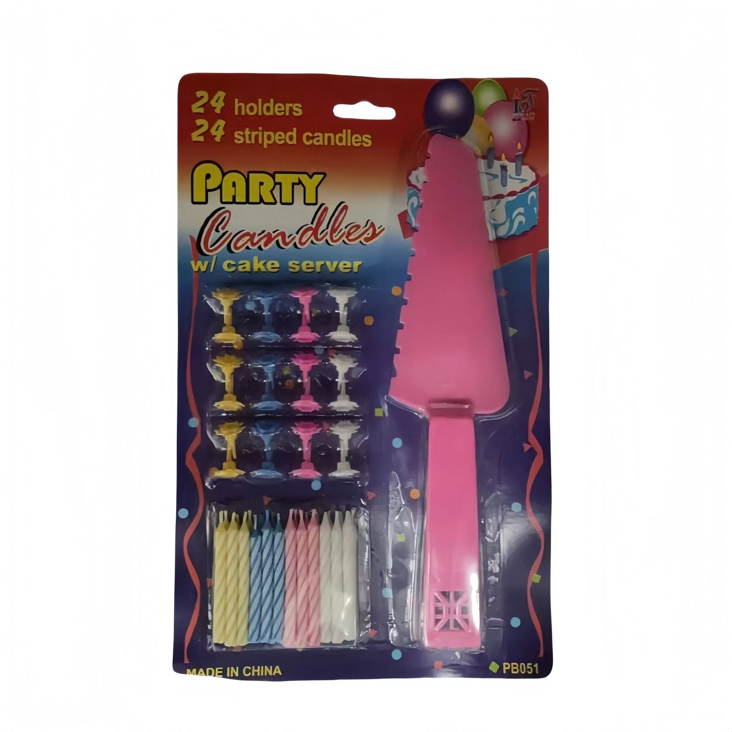 4 Sets of Party candles with Cake server sets - Mekamart Australia