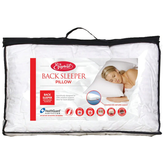 Easy Rest Fibre Ball Fill Back Sleeper Pillows Machine Washable - Mekamart Australia
