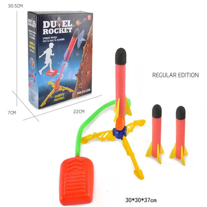 Air Power Foam Rocket Shoot Up Stomp Launcher Kids Outdoor Activities Toys - Mekamart Australia