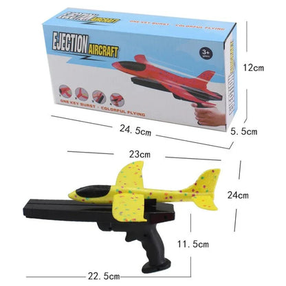 2x Ejection Foam Plane Toy Outdoor Sport with Light Safe for Children Birthday Gift - Mekamart Australia