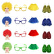 School house carnival colour celebrates kit Wig Glasses Tutus and Pom Poms - Green - Mekamart Australia