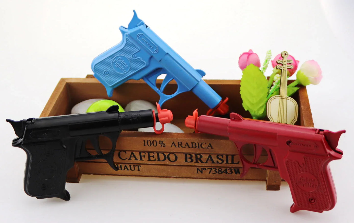 2 PCs of Diecast metal spud gun pack red + black - 1 Red+1 Black - Mekamart Australia