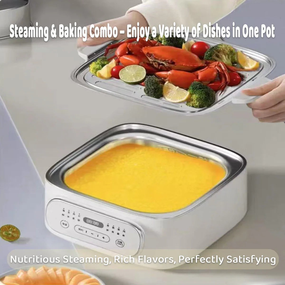 Hoper Layer Multifunctional Three-layer Stainless Steel Steamer AU Modeal - Mekamart Australia