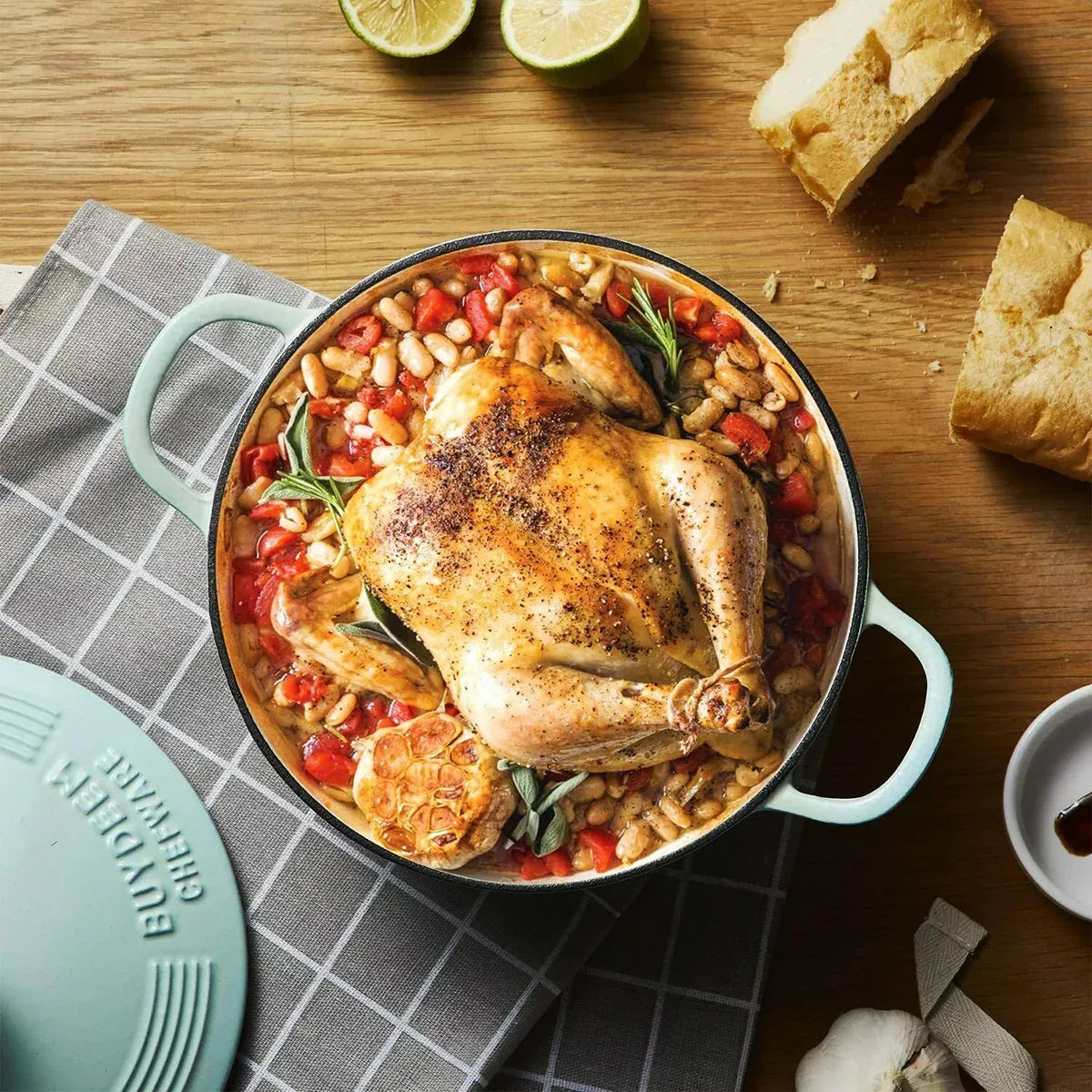 BUYDEEM Enameled Cast-Iron Dutch Oven - Mekamart Australia