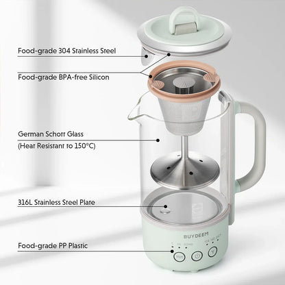 BUYDEEM Mini Multi-function Tea/Coffee Maker K32 600ml - Mekamart Australia