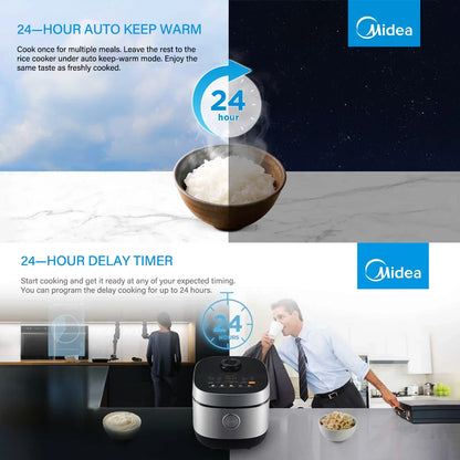 Midea 5L Rice Cooker Non-Stick Multi-functionality 24-Hour Auto Keep Warm - Mekamart Australia
