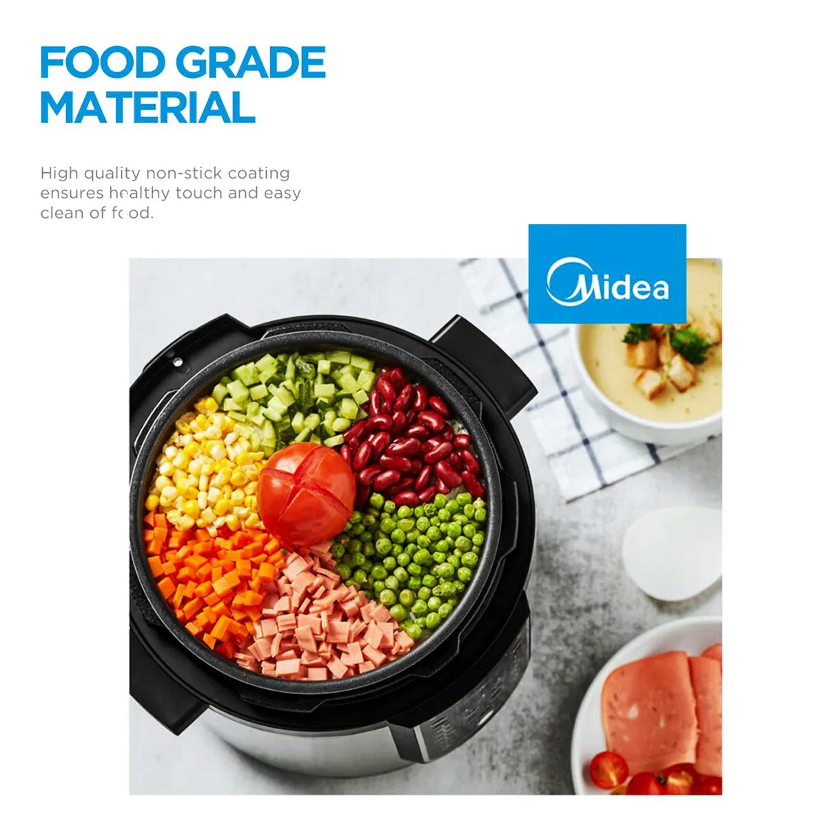 Midea 5.7L 12 Programs Pressure Cooker - Mekamart Australia