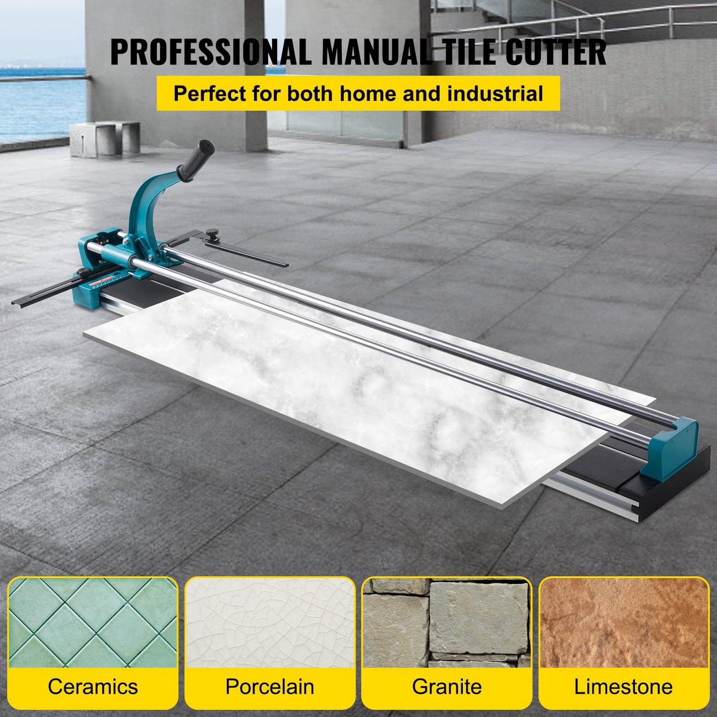 Manual Tile Cutter 1200mm Cutting Machine w/ Laser for Ceramic