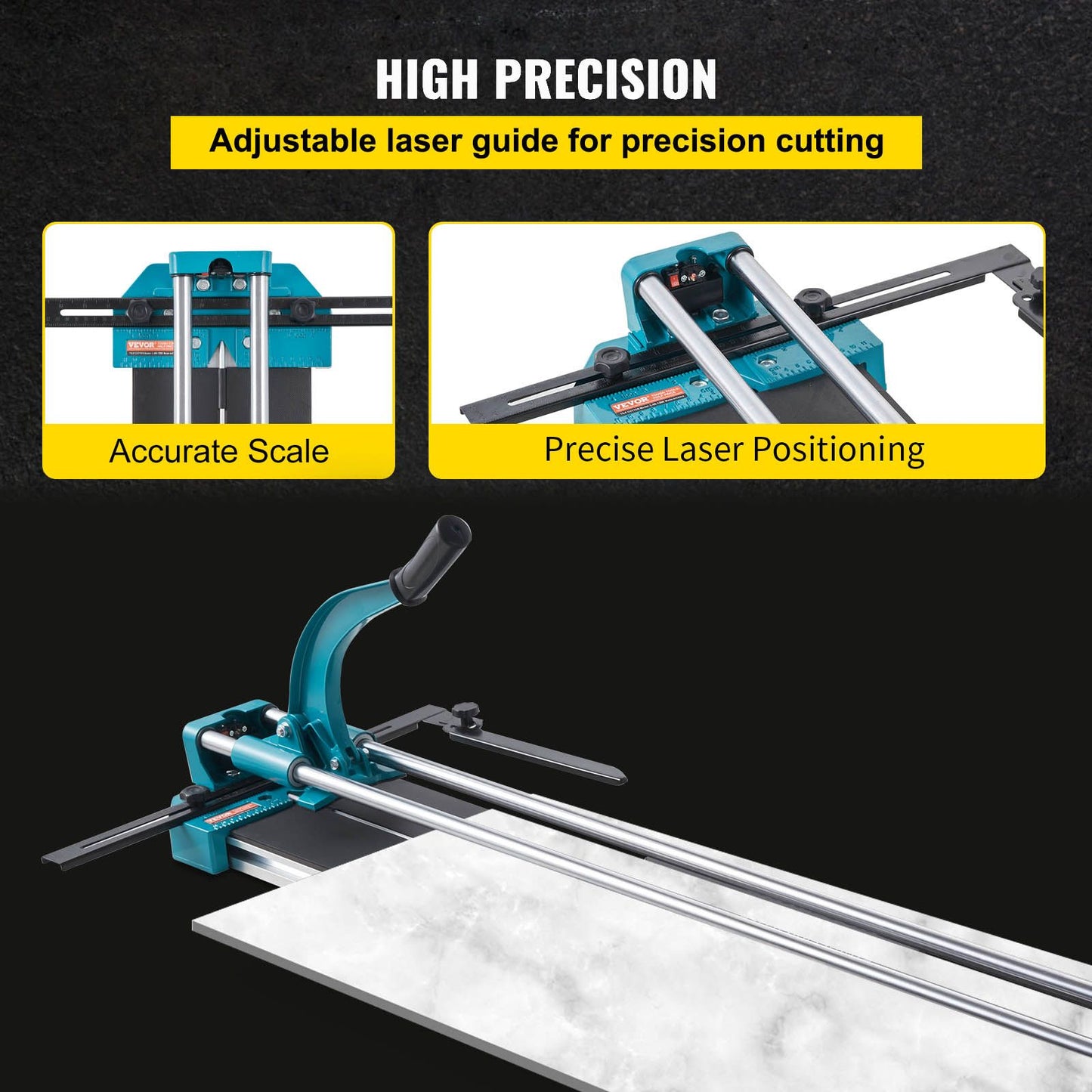 Manual Tile Cutter 1200mm Cutting Machine w/ Laser for Ceramic
