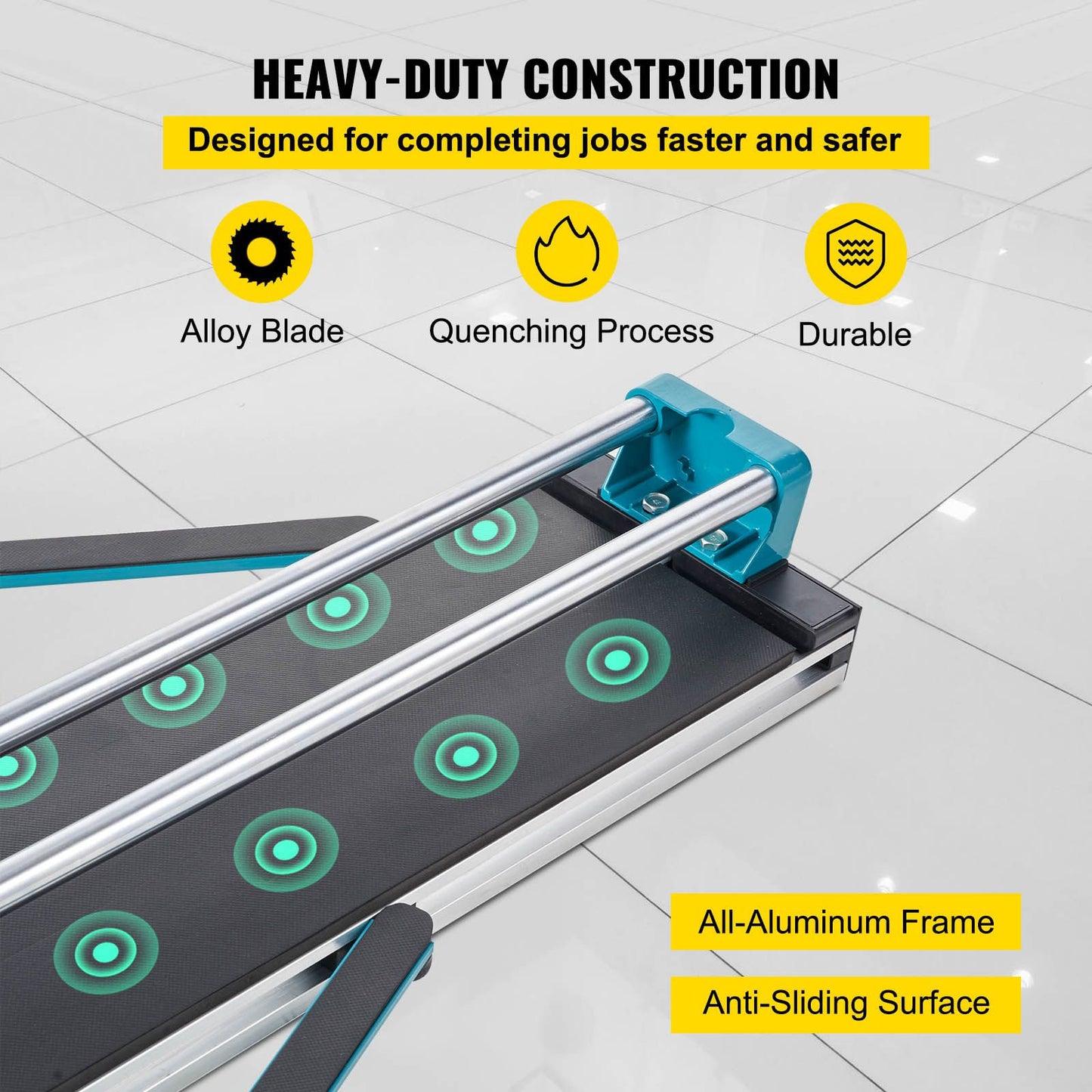 Manual Tile Cutter 1200mm Cutting Machine w/ Laser for Ceramic