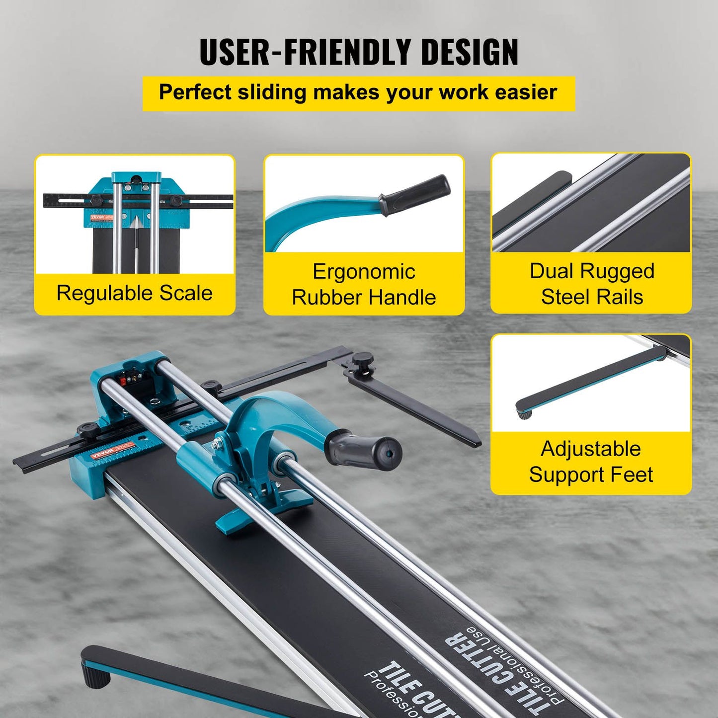 Manual Tile Cutter 1200mm Cutting Machine w/ Laser for Ceramic