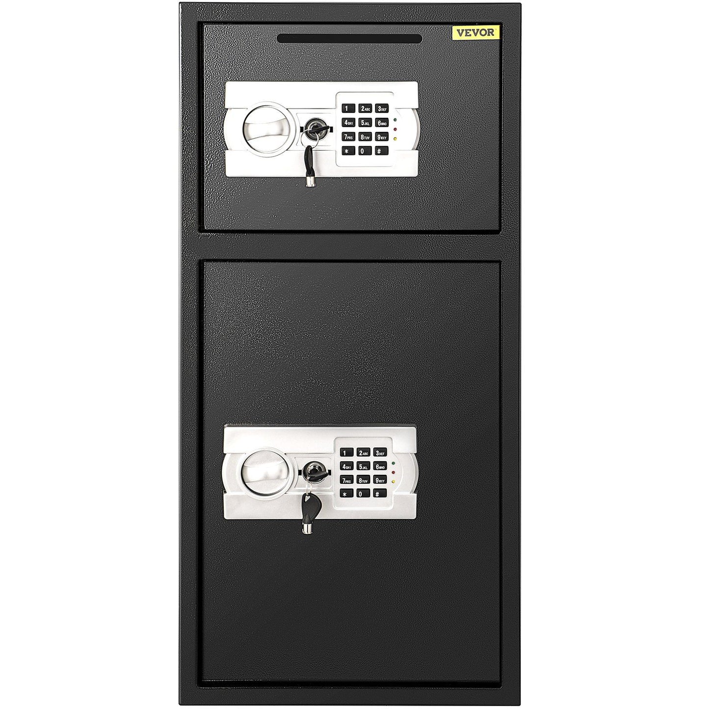 Large Double Door Security Safe Box 2.6 Cubic Feet Steel Safe Box Strong Box with Digital Lock for Money Gun Jewelry Black