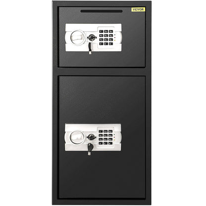 Large Double Door Security Safe Box 2.6 Cubic Feet Steel Safe Box Strong Box with Digital Lock for Money Gun Jewelry Black