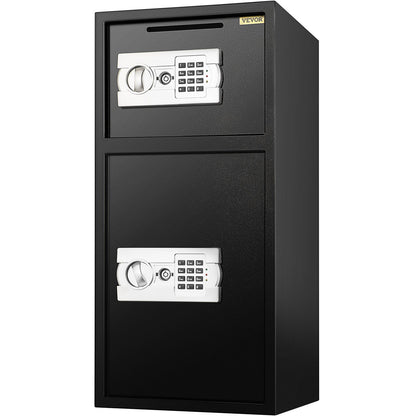Large Double Door Security Safe Box 2.6 Cubic Feet Steel Safe Box Strong Box with Digital Lock for Money Gun Jewelry Black
