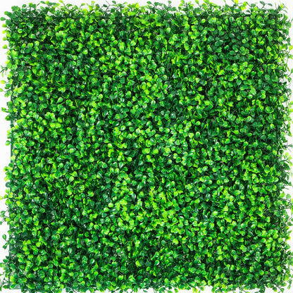 VEVOR Artificial Boxwood Panels, 12 PCS 20"x20" Boxwood Hedge Wall Panels, PE Artificial Grass Backdrop Wall 1.6\", Privacy Hedge Screen for Decoration of Outdoor, Indoor, Garden, Fence, and Backyar