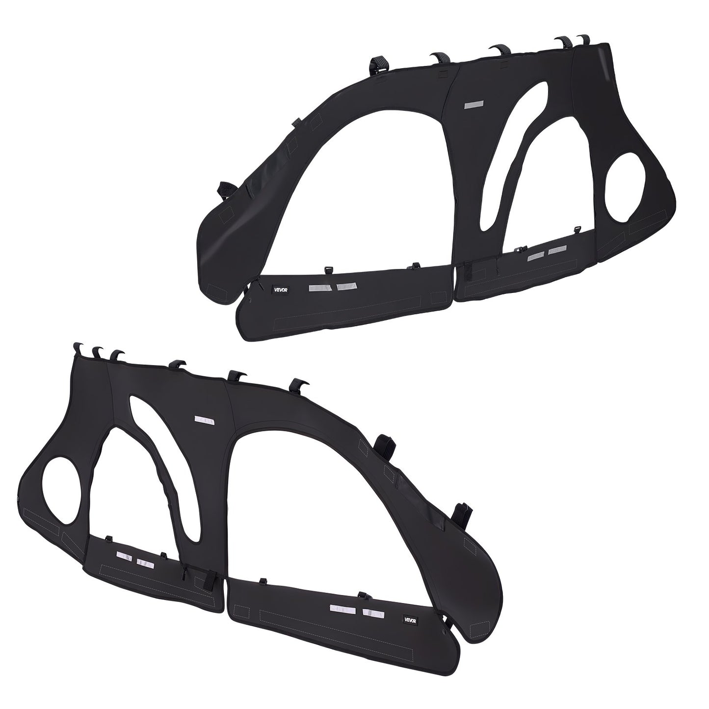 Cab Enclosure Upper Doors, Compatible with Polaris RZR PRO 2020-2024/Polaris RZR Turbo2022-2024, Soft Upper Doors, Upgraded Zipper UTV Soft Side Window Kit, Fit with Side Mirrors and Windshields