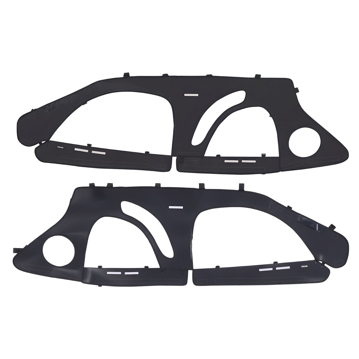 Cab Enclosure Upper Doors, Compatible with Polaris RZR PRO 2020-2024/Polaris RZR Turbo2022-2024, Soft Upper Doors, Upgraded Zipper UTV Soft Side Window Kit, Fit with Side Mirrors and Windshields