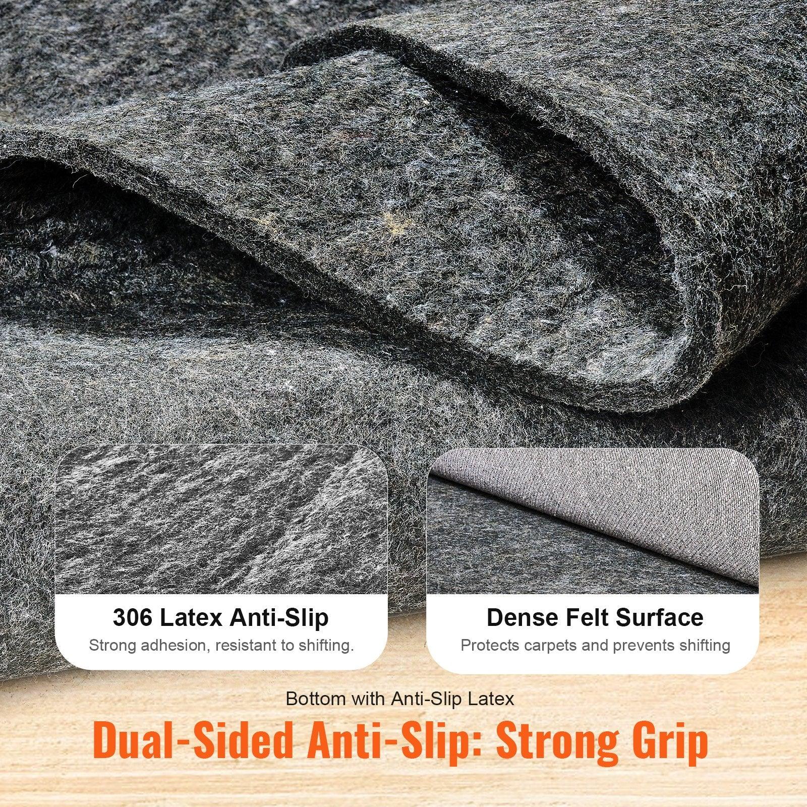 VEVOR Rug Pad Gripper 9' x 12' Protective Carpet Pad 0.47" Thick for All Floors - Mekamart Australia