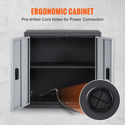 VEVOR Foldable Wall Cabinet Garage Cabinet Wall Mounted 26 - Mekamart Australia