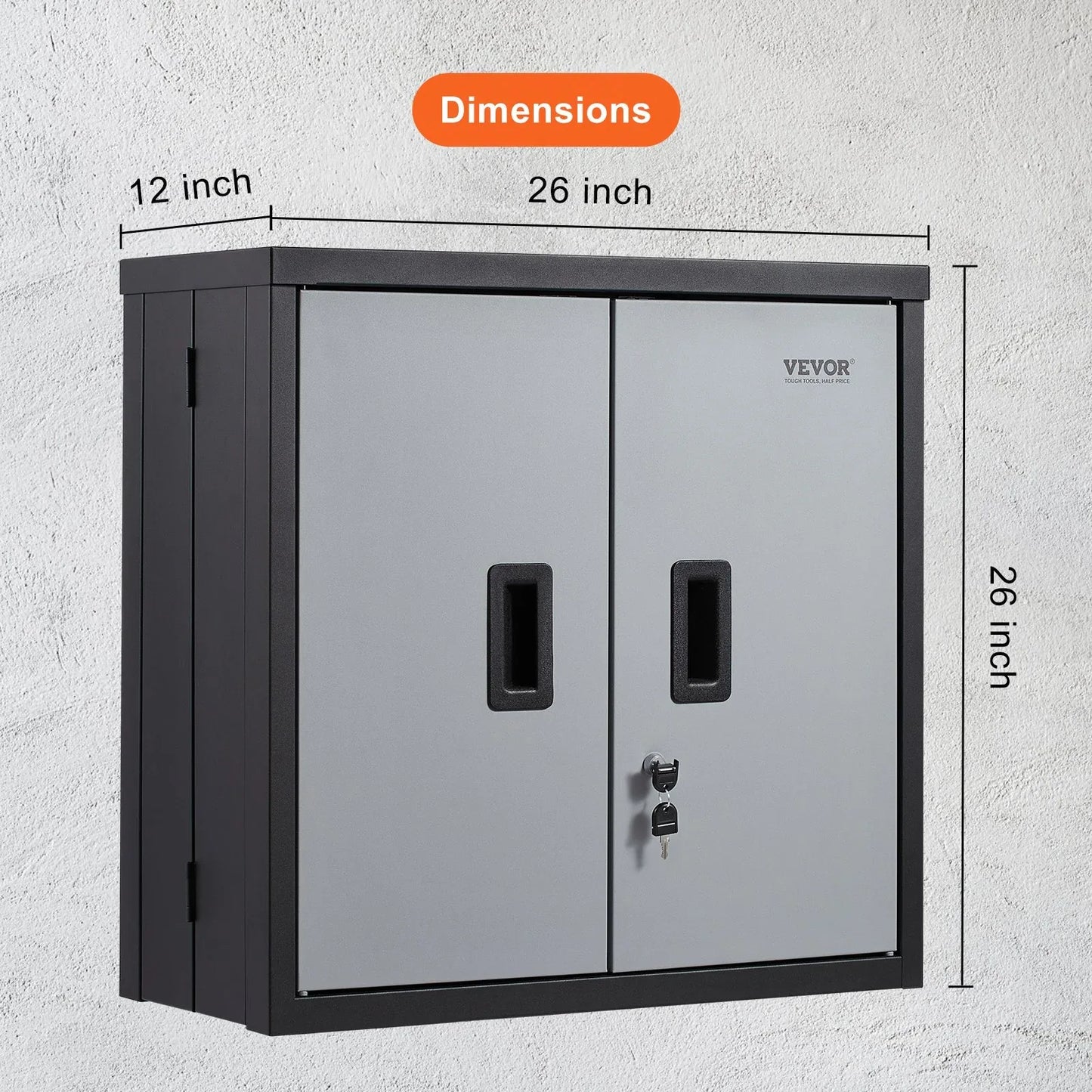 VEVOR Foldable Wall Cabinet Garage Cabinet Wall Mounted 26 - Mekamart Australia