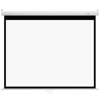 Manual Projector Screen, 1829 mm 4:3 4K 1080 HD Retractable Pull Down Projector Screen, Wall Mounted Movie Projection with Pull Rope, Portable Display Projectoin for Family Home Office Theater