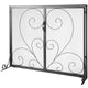 VEVOR 990x802MM Fireplace Screen 2-Panel Iron Mesh Spark Guard Vintage Black - Mekamart Australia
