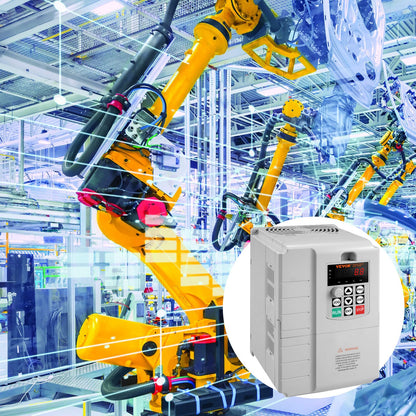 VFD 10HP, 7.5KW, 34A, 1 Phase 220V-240V Input to 3 Phase 220V-240V Output Variable Frequency Drive, 0-400Hz VFD for AC Motor Speed Control