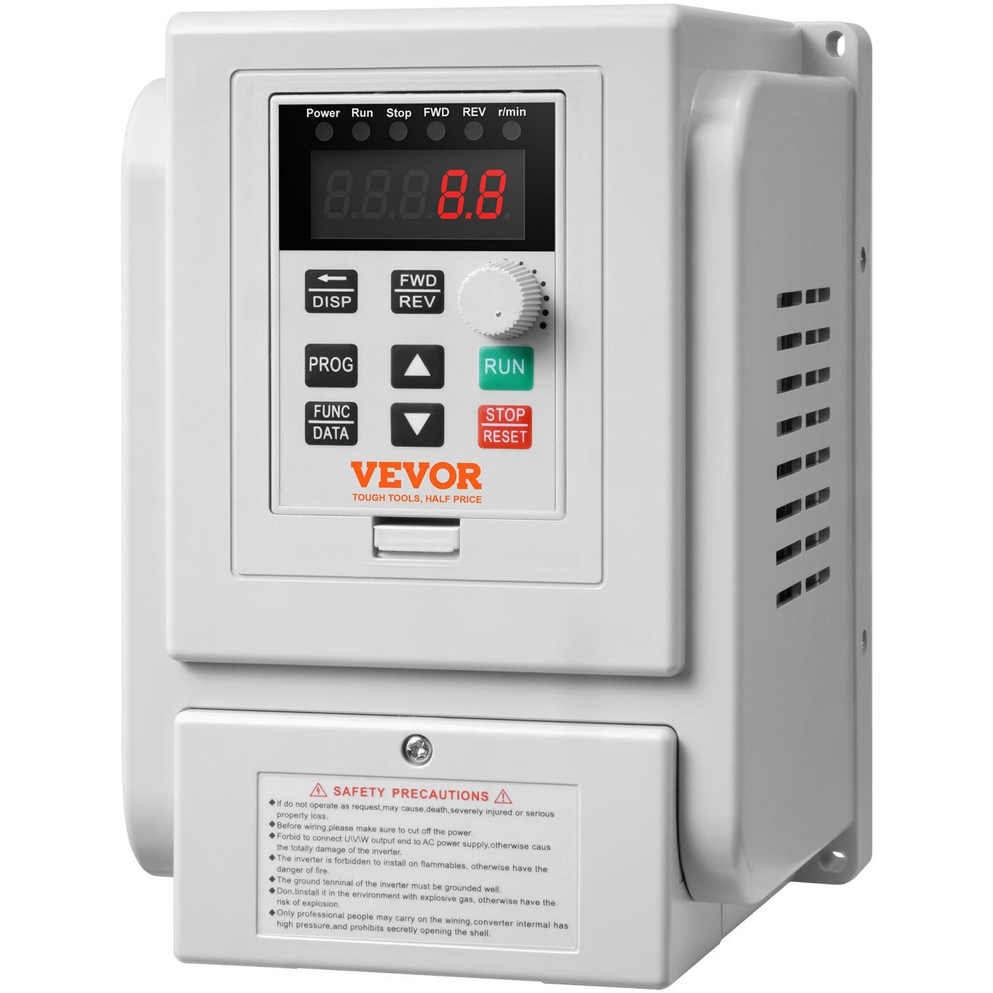 VFD 5HP, 4KW, 18A, 1 Phase 220V-240V Input to 3 Phase 220V-240V Output Variable Frequency Drive, 0-400Hz VFD for AC Motor Speed Control