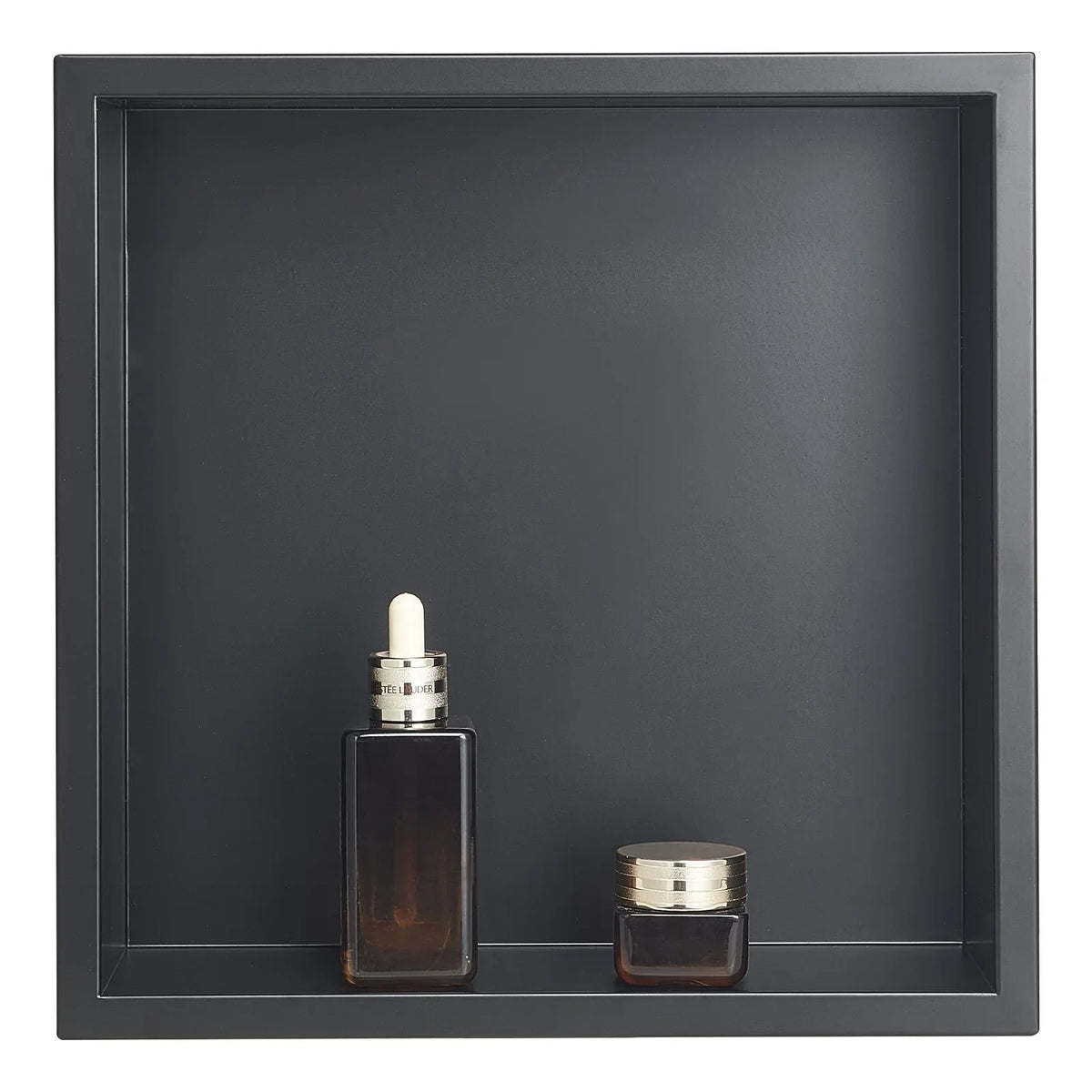 VEVOR Shower Niche, 33.0 x 33.0 x 10.2 cm Recessed Wall Niche, Heavy-duty Stainless Steel Modern Soap & Shampoo Storage Organizer, Sealed Waterproof, Durable & Easy to Install, Black for Bathroom - Mekamart Australia