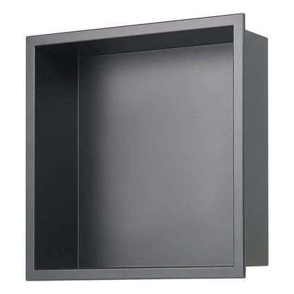 VEVOR Shower Niche, 33.0 x 33.0 x 10.2 cm Recessed Wall Niche, Heavy-duty Stainless Steel Modern Soap & Shampoo Storage Organizer, Sealed Waterproof, Durable & Easy to Install, Black for Bathroom - Mekamart Australia