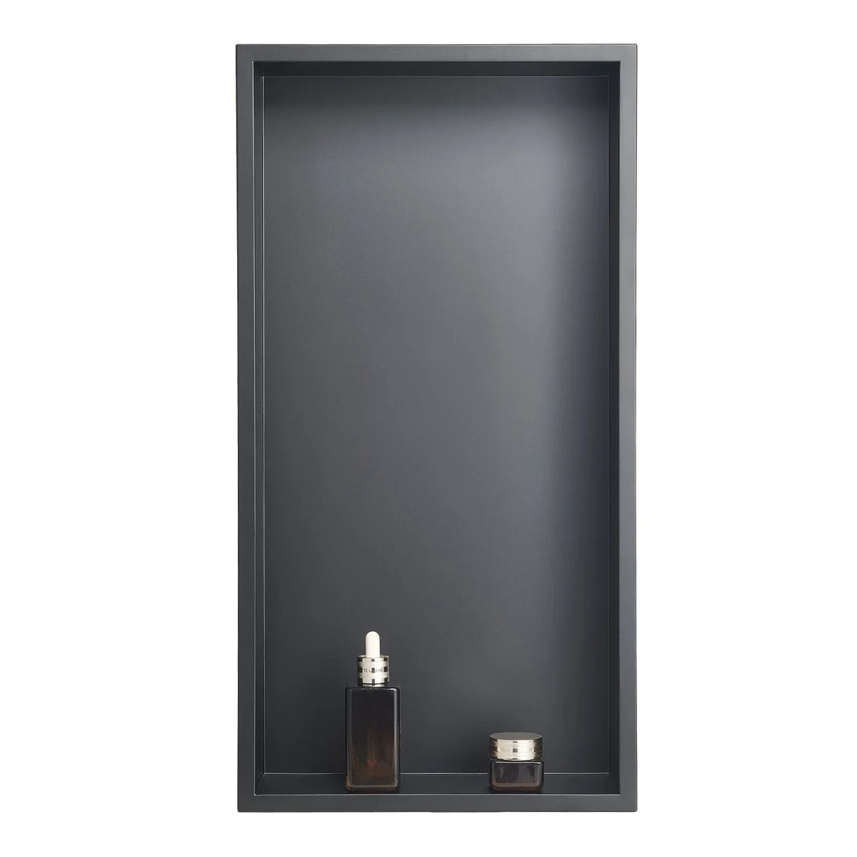 VEVOR Shower Niche, 33.0 x 63.5 x 10.2 cm Recessed Wall Niche, Heavy-duty Stainless Steel Modern Soap & Shampoo Storage Organizer, Sealed Waterproof, Durable & Easy to Install, Black for Bathroom - Mekamart Australia