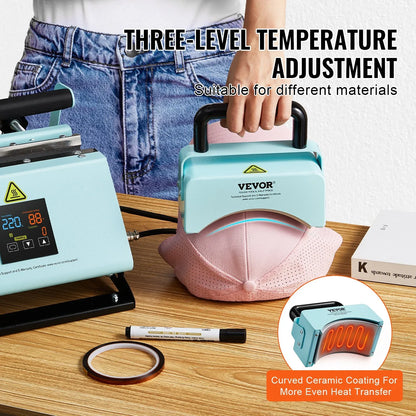 VEVOR 2 in 1 Tumbler and Hat Heat Press Machine Heat Machine for Caps Hats Mugs - Mekamart Australia