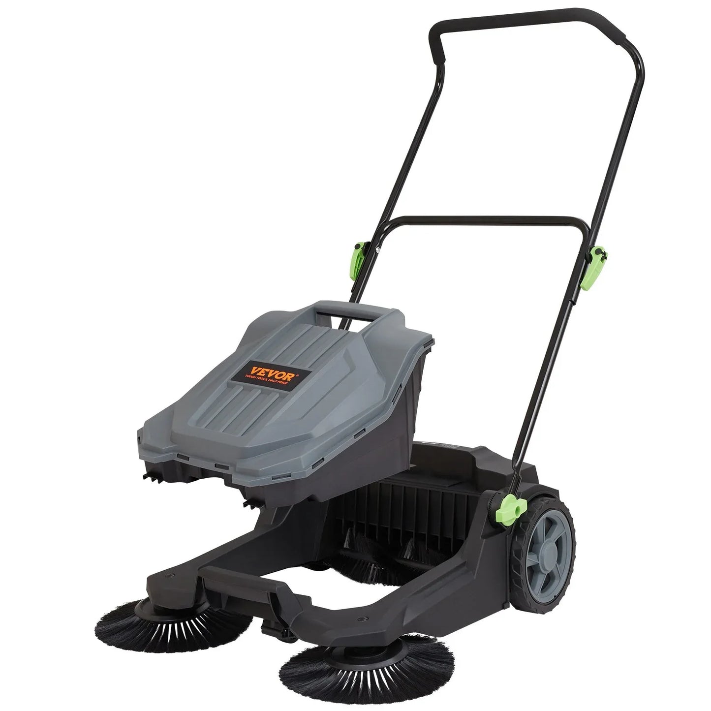 VEVOR Walk-behind Hand Push Floor Sweeper 25.6" Width 5 Gallon Waste Container - Mekamart Australia