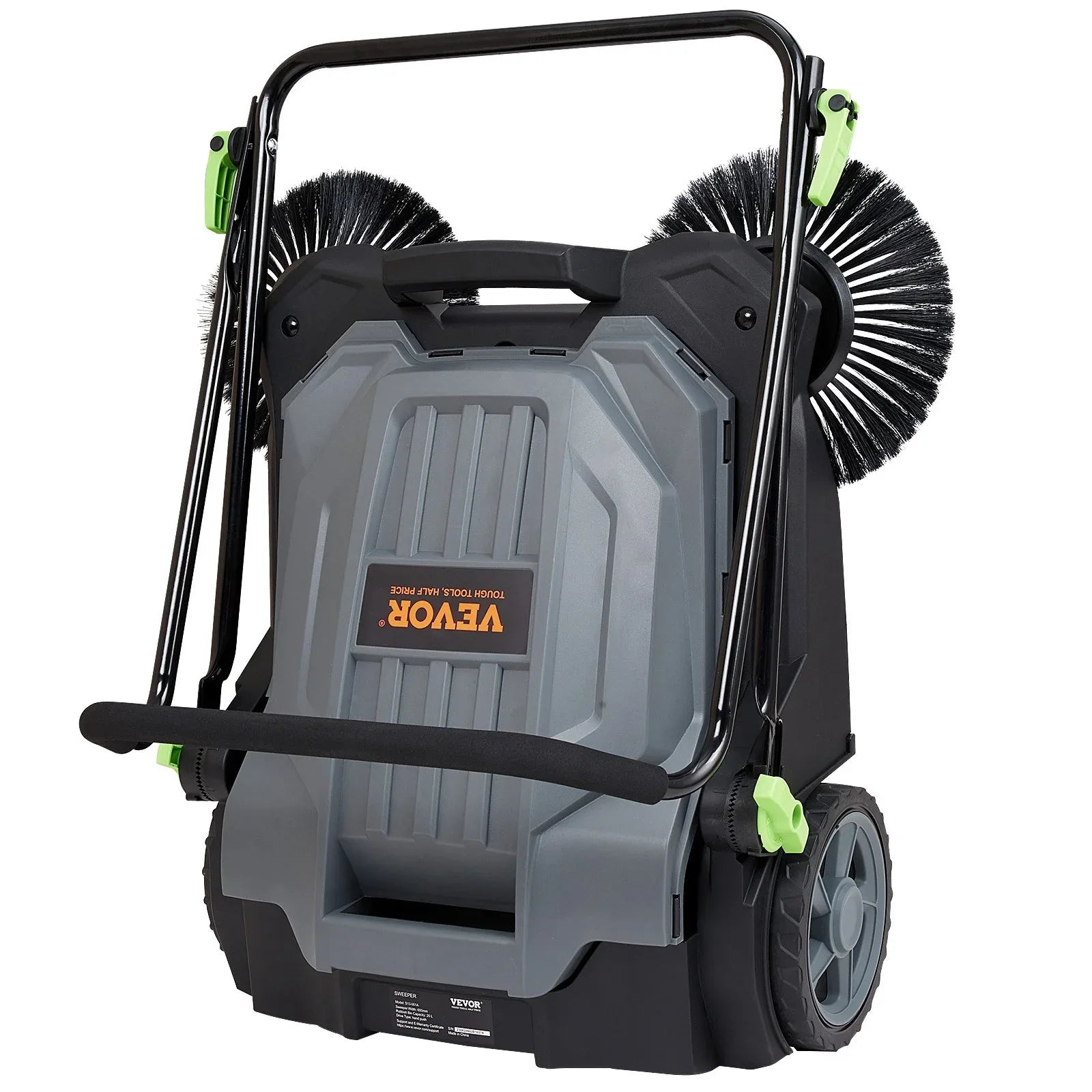 VEVOR Walk-behind Hand Push Floor Sweeper 25.6" Width 5 Gallon Waste Container - Mekamart Australia