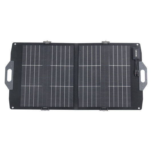 100W Bifacial Solar Panel, 16BB N-Type Foldable Monocrystalline Solar Panel Charger 24% Efficiency, Portable with MC4 Output, USB-A (QC3.0), Type-C & DC Ports for Power Stations Camping Hiking