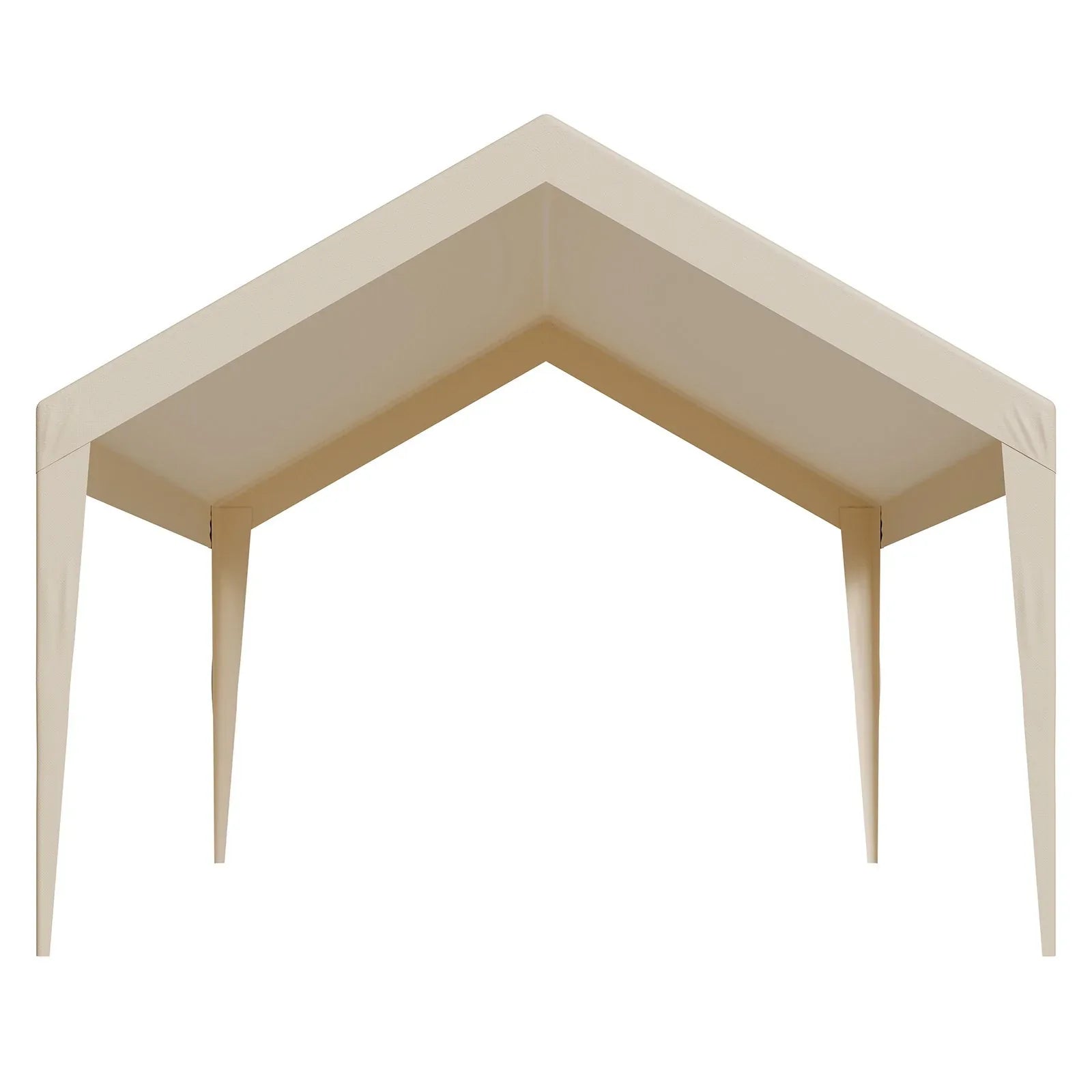 VEVOR Carport Replacement Canopy, 6 x 3.6 m Potable Garage Tent Top Tarp, UV-Resistant & Waterproof Car Shelter Tarp, Heavy Duty Car Port Cover with Ball Buggees, Beige, Frame Not Included - Mekamart Australia