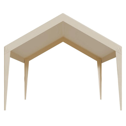 VEVOR Carport Replacement Canopy, 6 x 3.6 m Potable Garage Tent Top Tarp, UV-Resistant & Waterproof Car Shelter Tarp, Heavy Duty Car Port Cover with Ball Buggees, Beige, Frame Not Included - Mekamart Australia