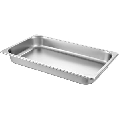 VEVOR Hotel Pans Full Size 2.5 Inch Deep, Steam Table Pan 6 Pack , 22 Gauge/0.8mm Thick Stainless Steel Hotel Pan Anti Jam Steam Table Pan - Mekamart Australia