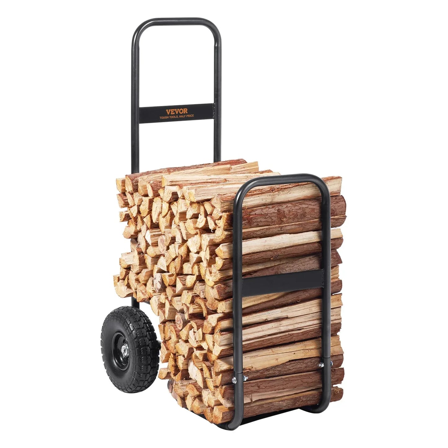 VEVOR Firewood Log Cart Wood Mover Hauler 250 lbs Capacity on PU Wheels Dolly - Mekamart Australia