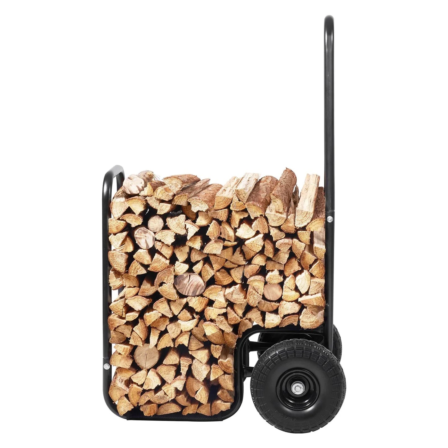 VEVOR Firewood Log Cart Wood Mover Hauler 250 lbs Capacity on PU Wheels Dolly - Mekamart Australia