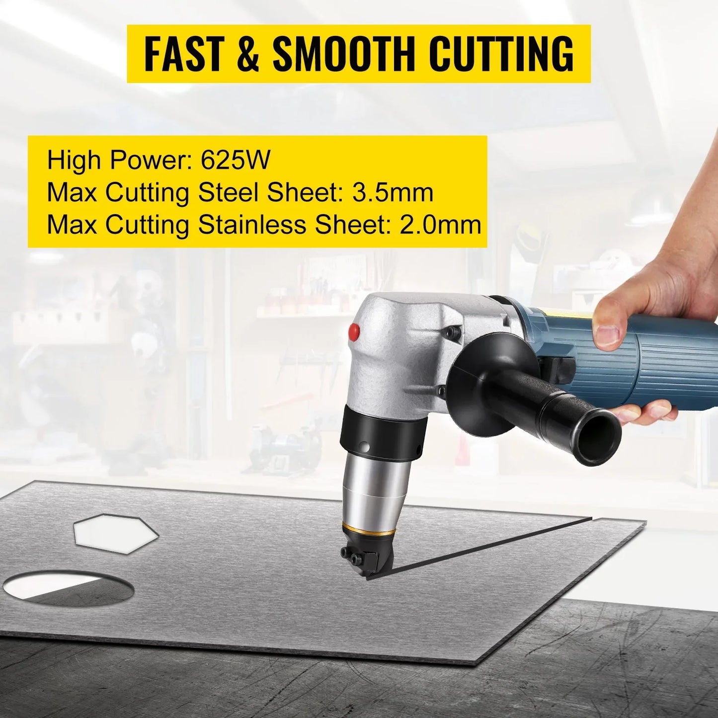 VEVOR Electric Nibbler 4 mm Heavy Duty Metal Sheet Cutter Stainless Steel 625W - Mekamart Australia