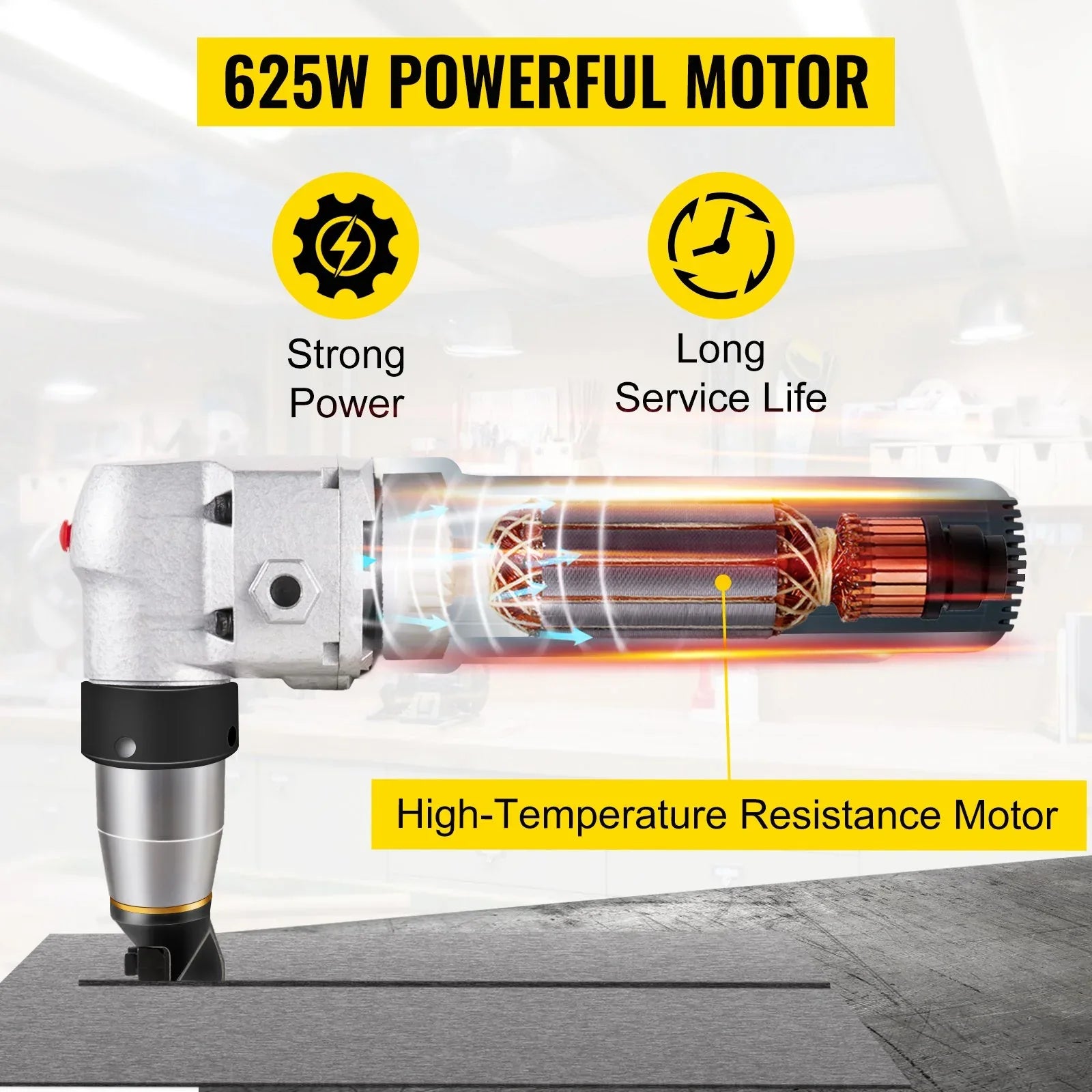 VEVOR Electric Nibbler 4 mm Heavy Duty Metal Sheet Cutter Stainless Steel 625W - Mekamart Australia