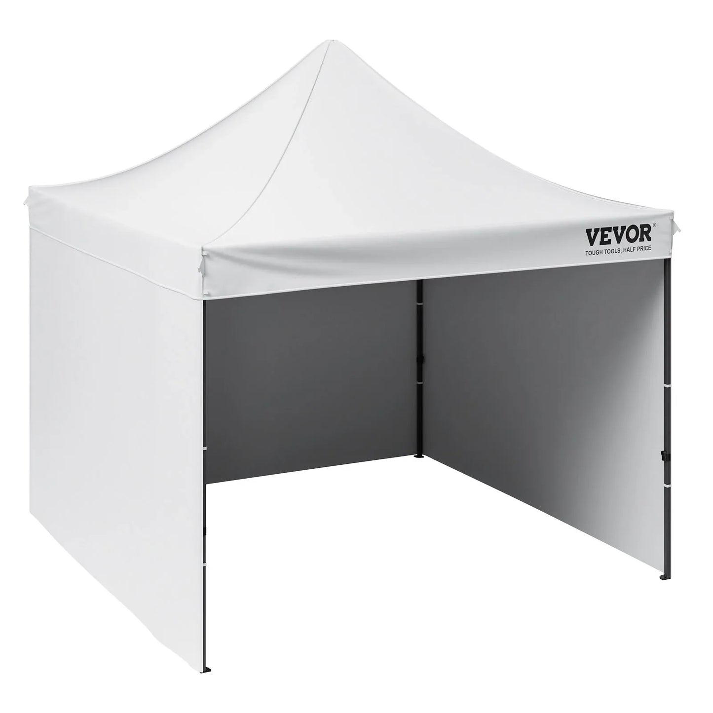 VEVOR Pop Up Canopy Tent Outdoor Gazebo Tent 10x10FT with Sidewalls & Bag White - Mekamart Australia